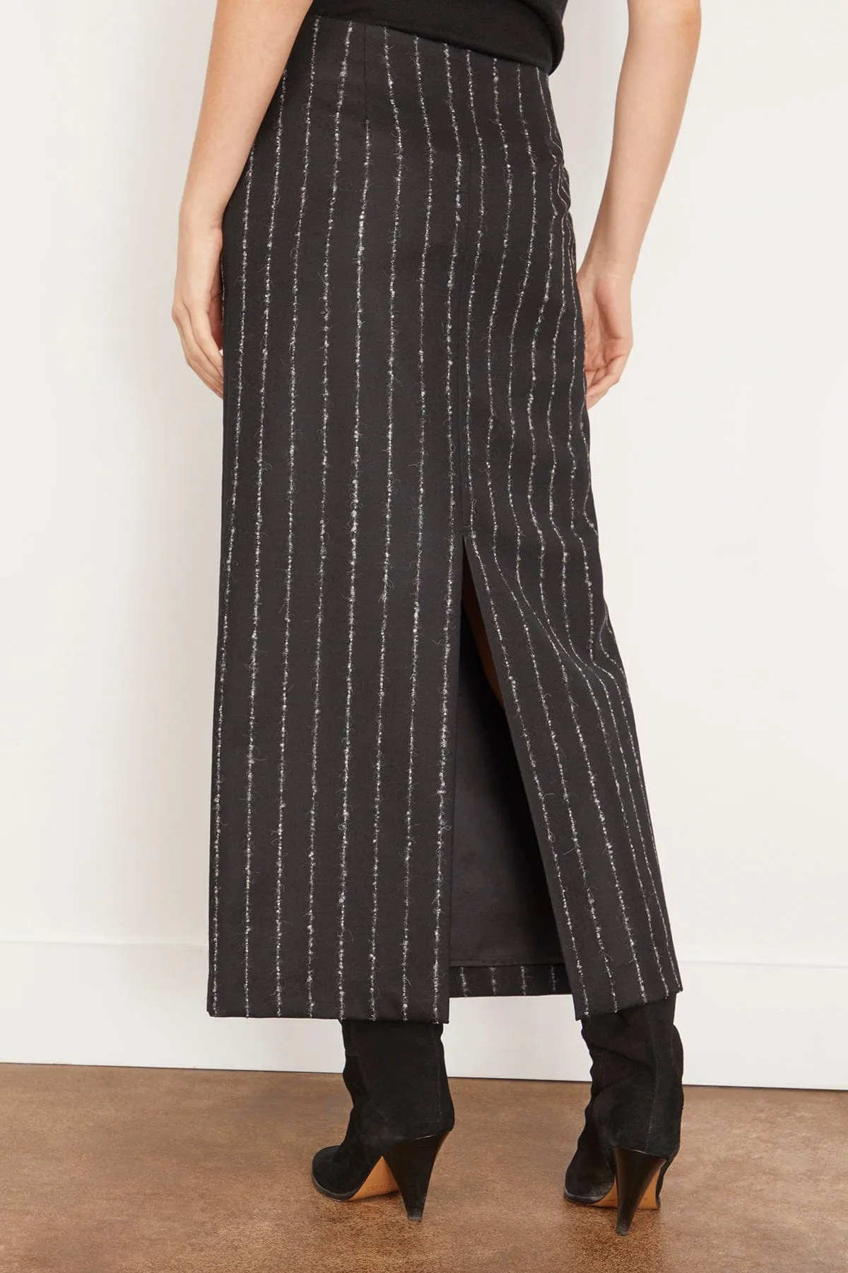 Alvida Skirt in Black Striped
