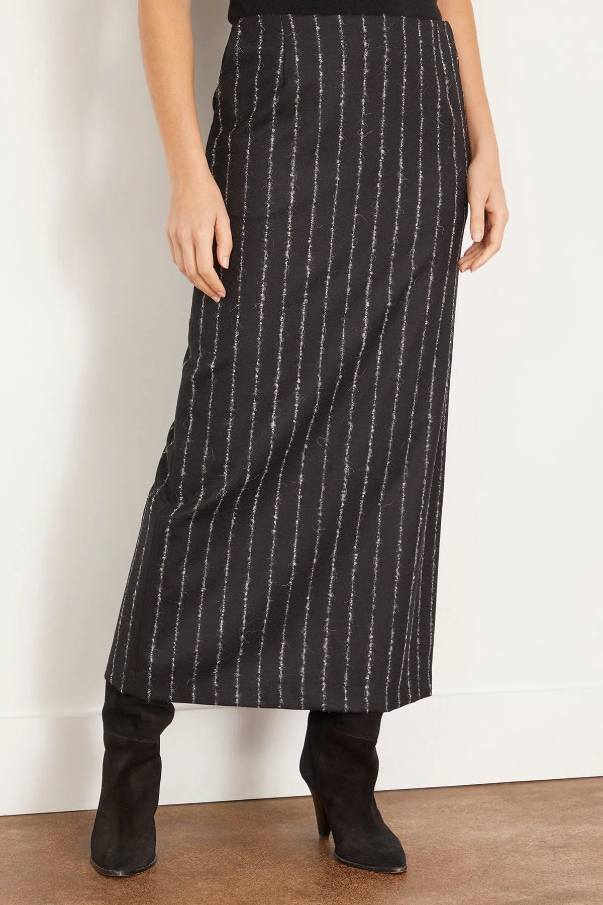 Alvida Skirt in Black Striped