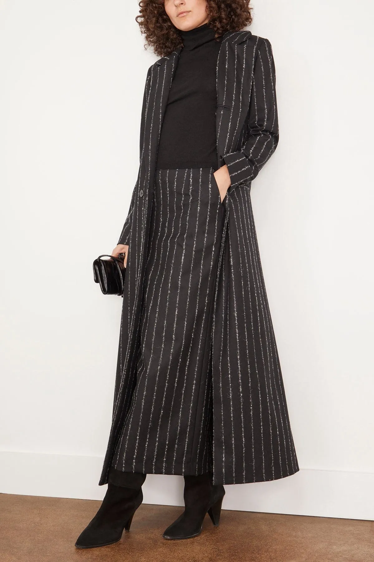 Alvida Skirt in Black Striped