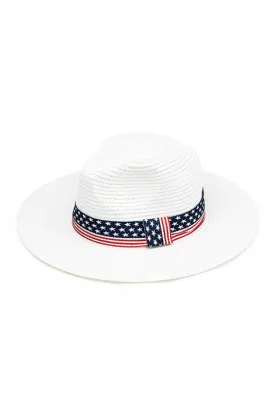 Americana Hat Band Straw Sun Hat