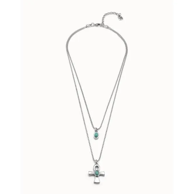 Beliefs Turquoise Metal Natural Stone Necklace