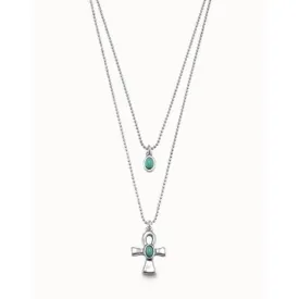 Beliefs Turquoise Metal Natural Stone Necklace