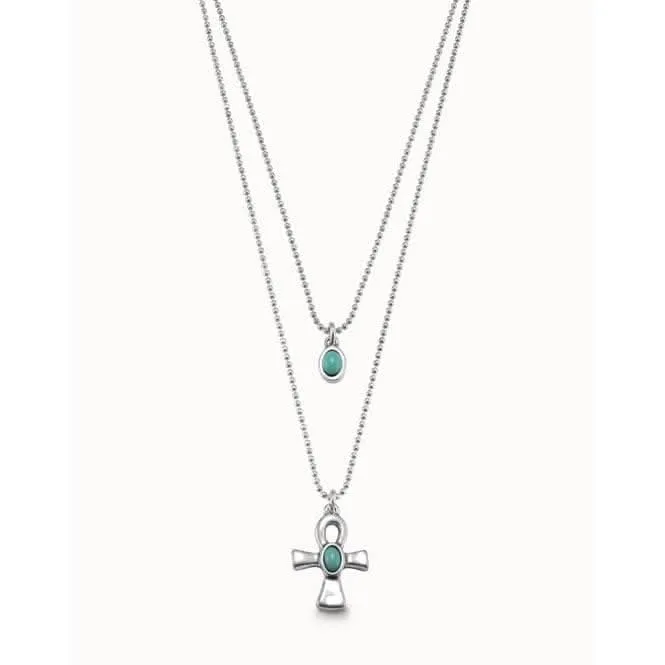 Beliefs Turquoise Metal Natural Stone Necklace