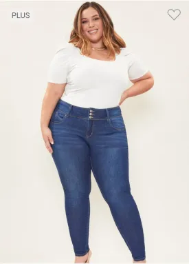 Best Fit Distressed Jeans || Medium Blue