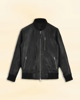 Black Californication Season 3 Leather Jacket Worn By Hank Moody