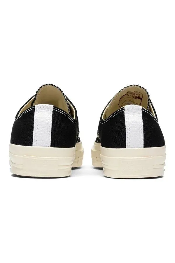 Black CDG Play x Converse Classic One Heart Low Sneakers