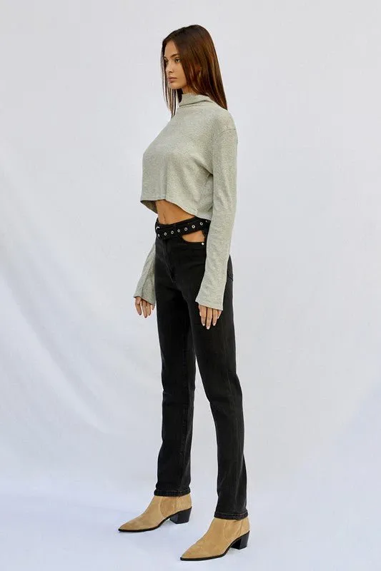 Black Cut Out Jeans