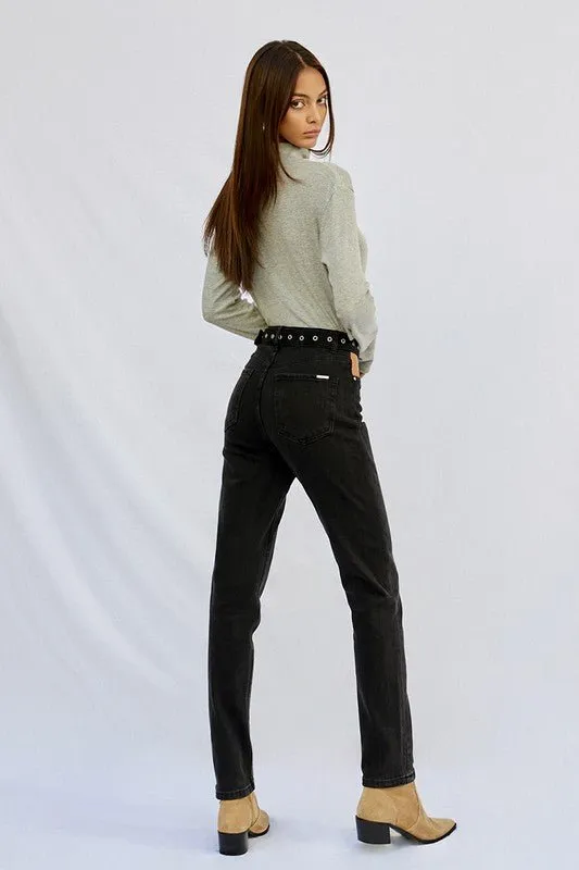 Black Cut Out Jeans