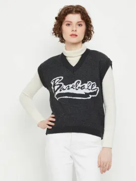 Black Elegance Sleeveless Sweater