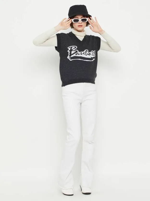 Black Elegance Sleeveless Sweater