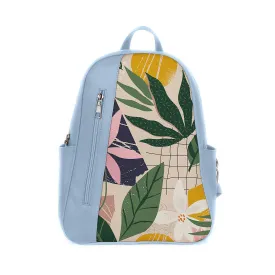 Blue Mixed Backpack Leafs