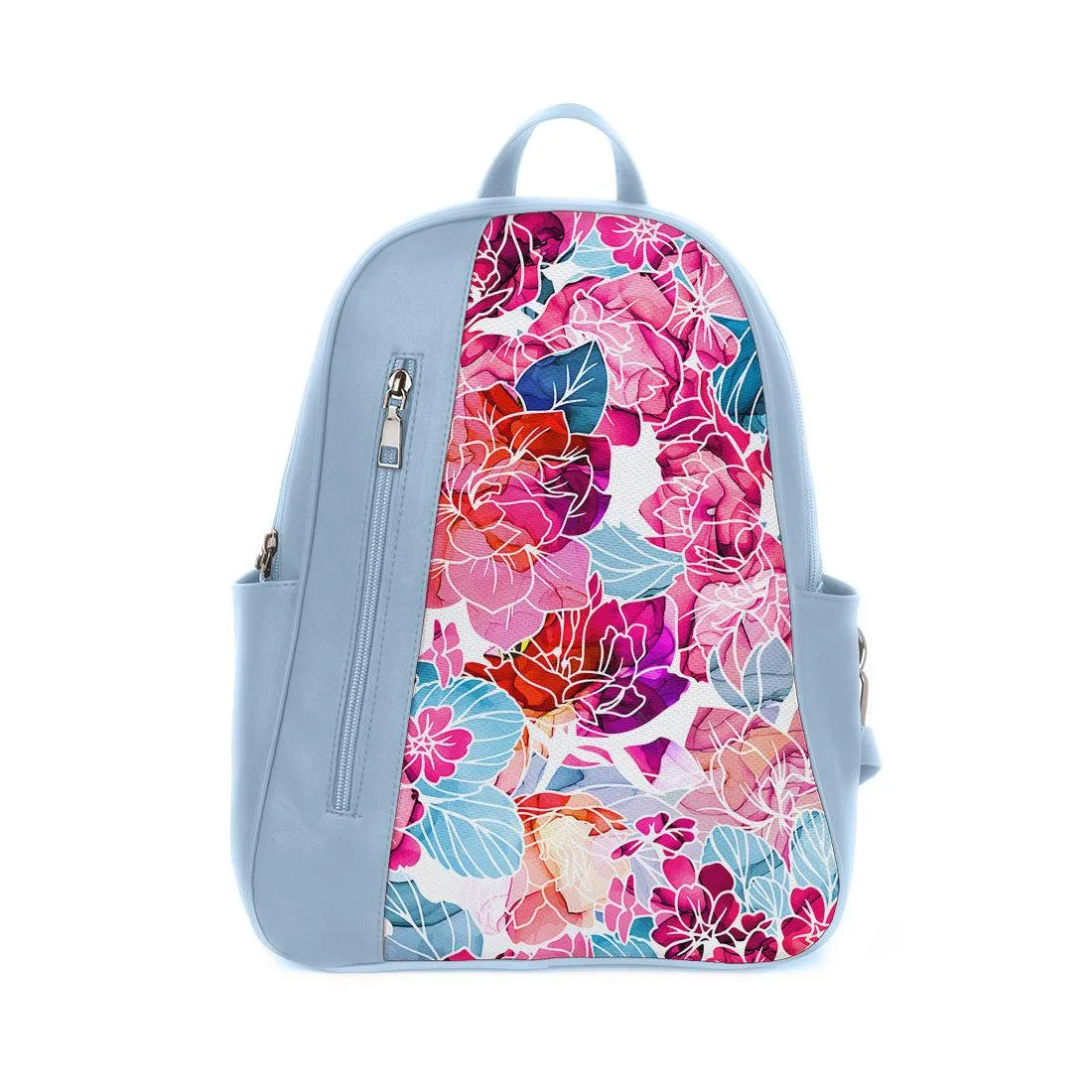 Blue Mixed Backpack Roses