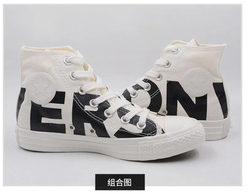 Converse All Star Looney Tunes Cartoon Hightop White Black Sneaker