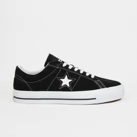 Converse Cons - One Star Pro OX Shoes - Black / White / White