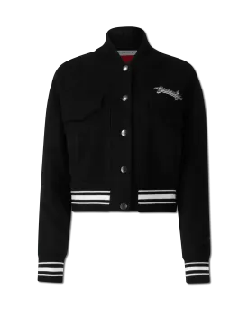 Cropped Outerwear Bomber Varsity Jacket