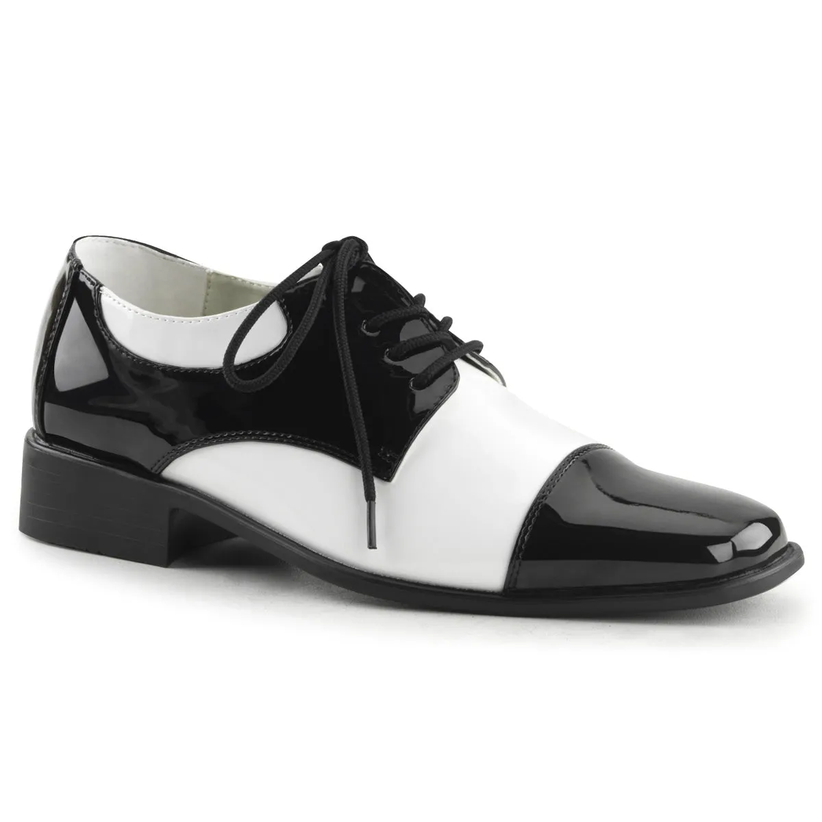 DISCO-18 Fancy Dress Costume Funtasma Men's Shoes Black-White Pat