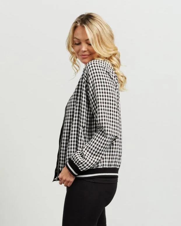 Et Alia Bobby Bomber - Black/White check