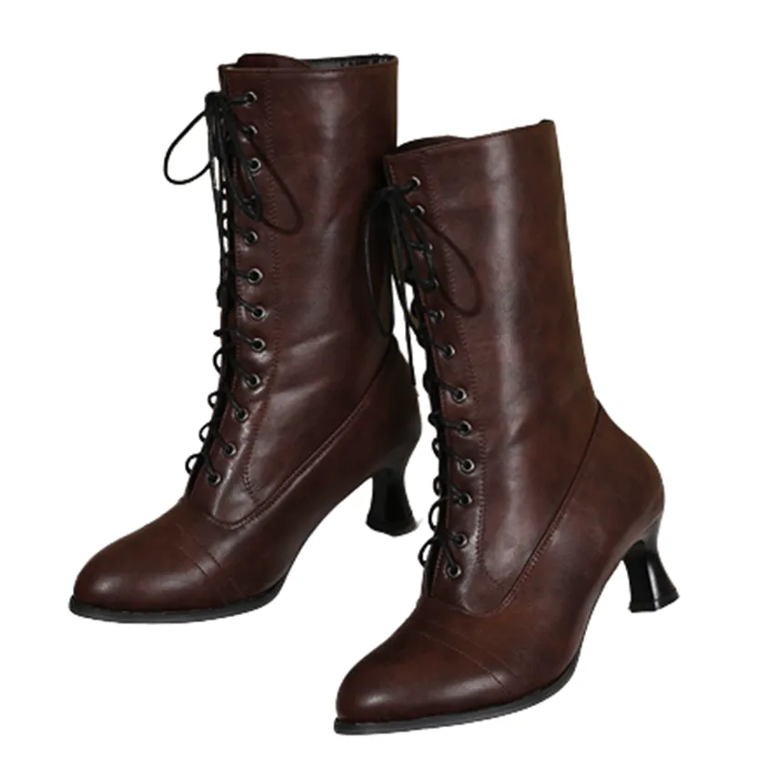 Funki Buys | Boots | Women's Victorian Style Lace Up Boots