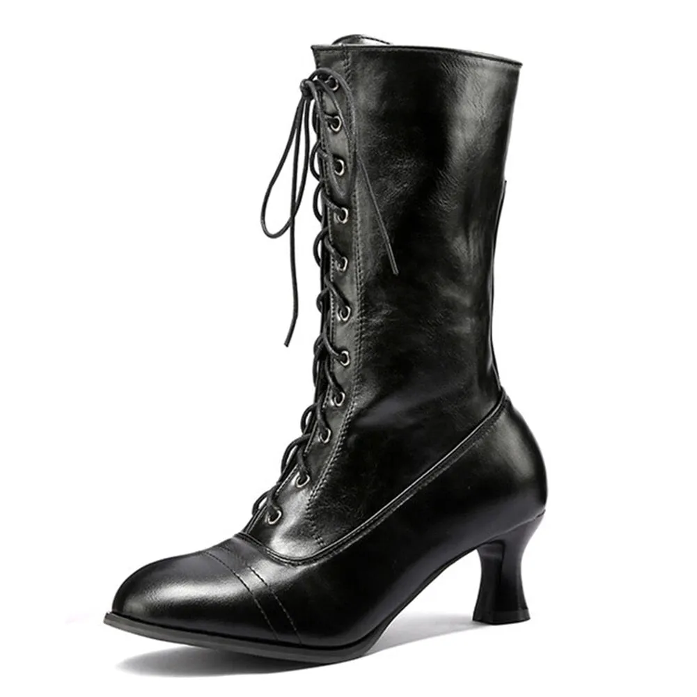 Funki Buys | Boots | Women's Victorian Style Lace Up Boots