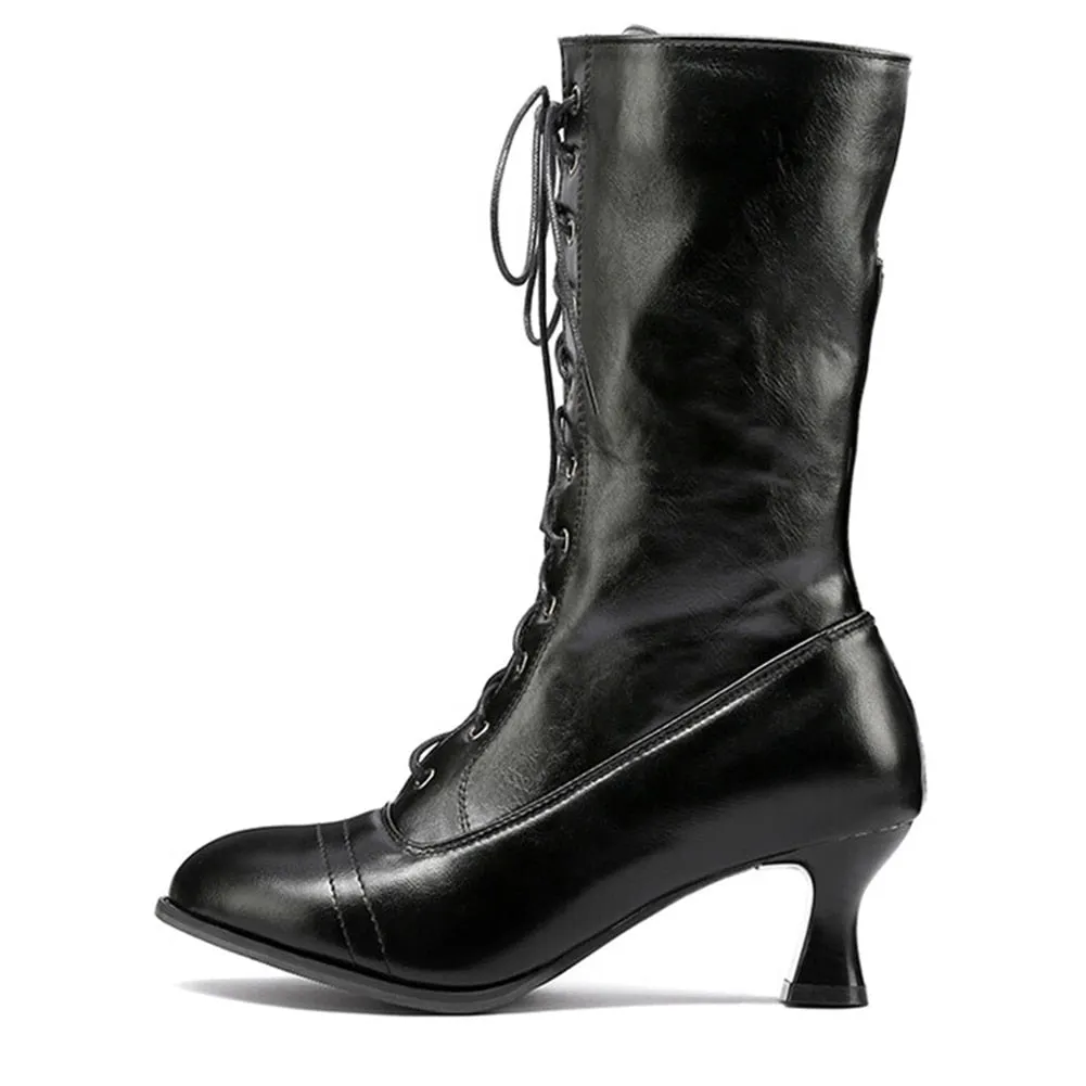 Funki Buys | Boots | Women's Victorian Style Lace Up Boots