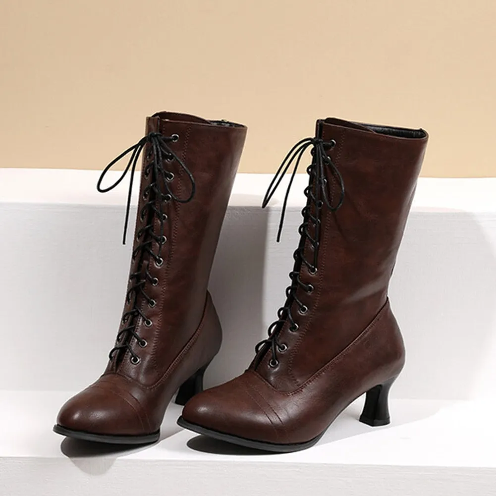Funki Buys | Boots | Women's Victorian Style Lace Up Boots