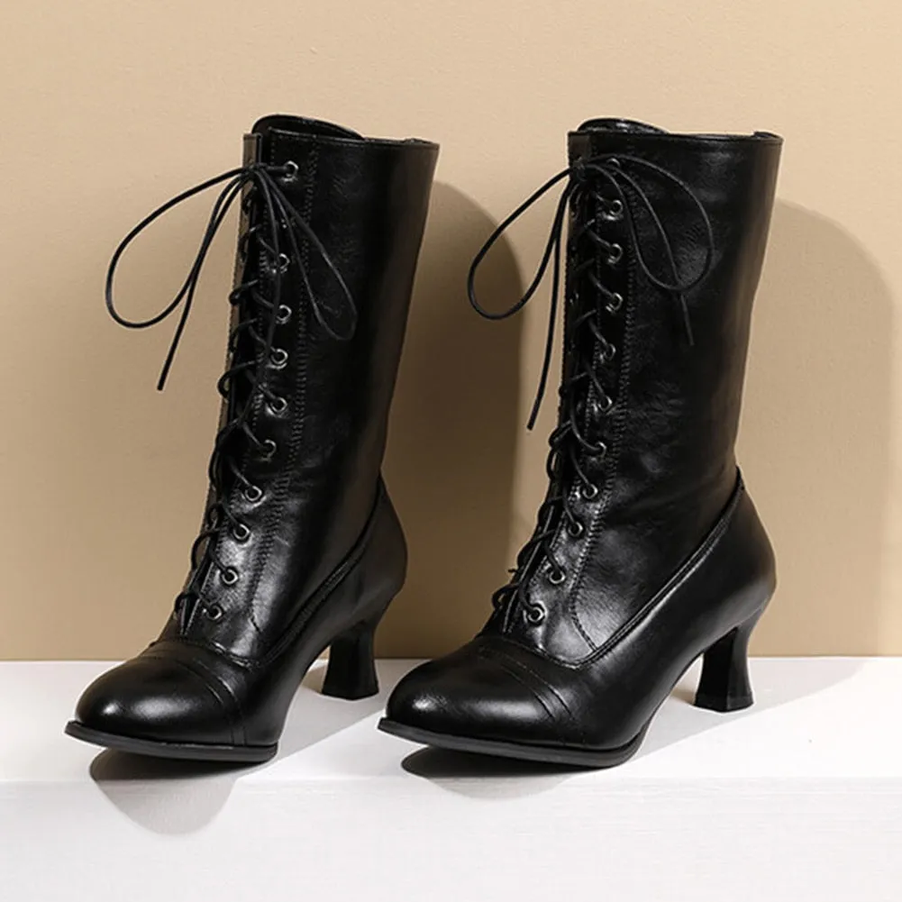 Funki Buys | Boots | Women's Victorian Style Lace Up Boots