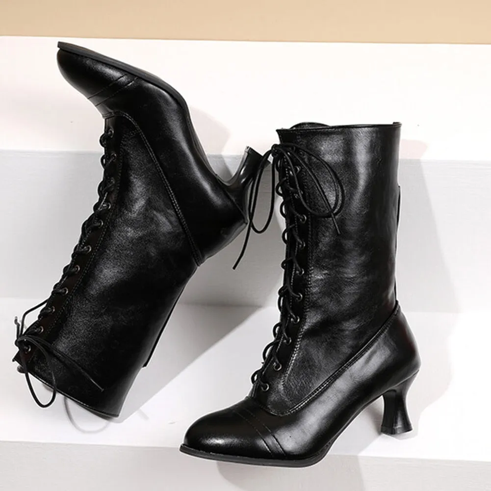Funki Buys | Boots | Women's Victorian Style Lace Up Boots