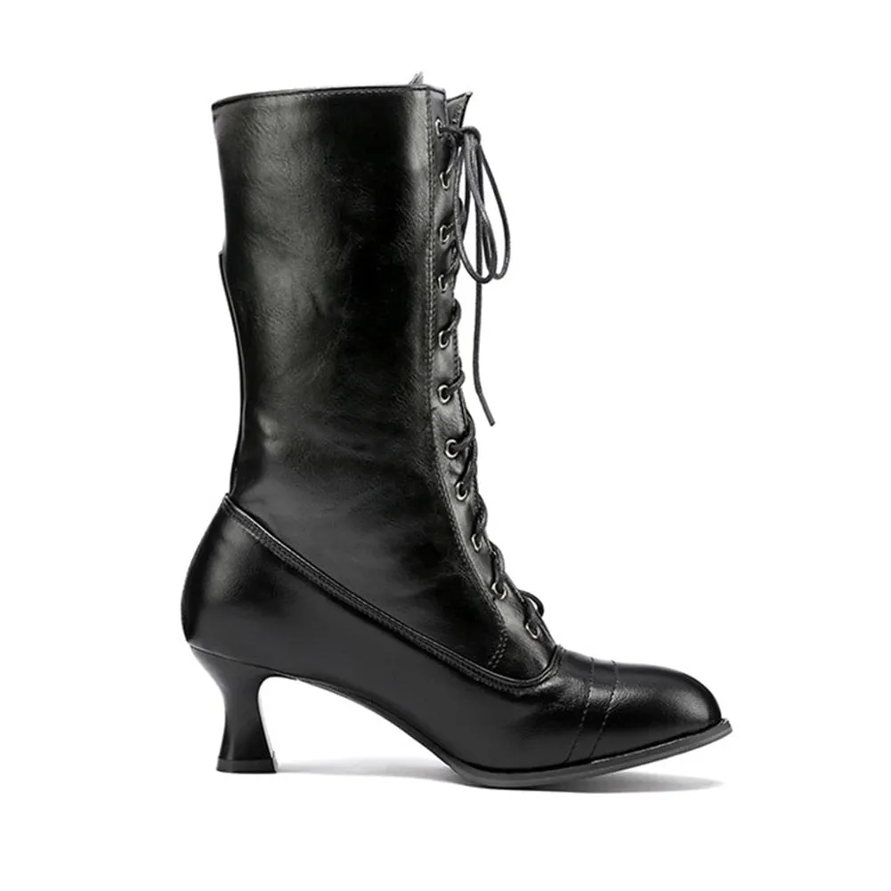 Funki Buys | Boots | Women's Victorian Style Lace Up Boots