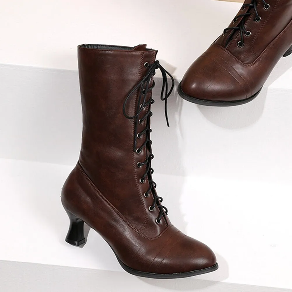 Funki Buys | Boots | Women's Victorian Style Lace Up Boots