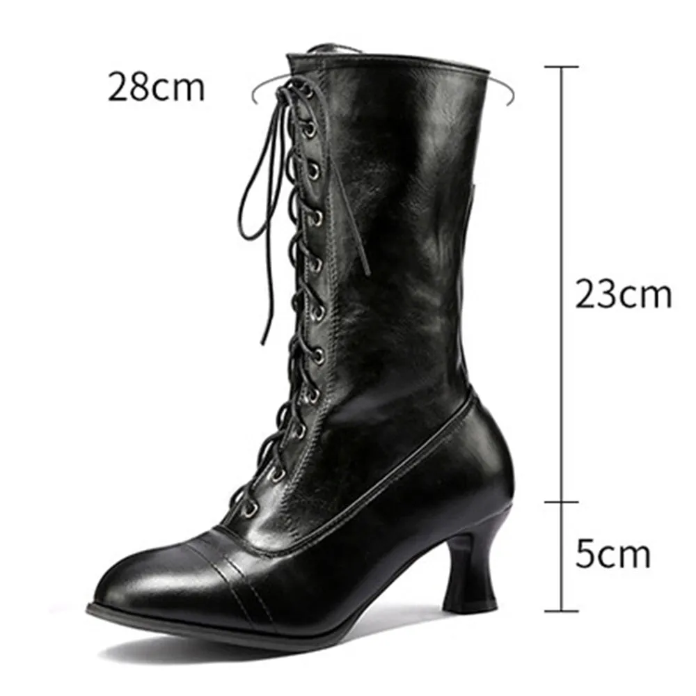 Funki Buys | Boots | Women's Victorian Style Lace Up Boots