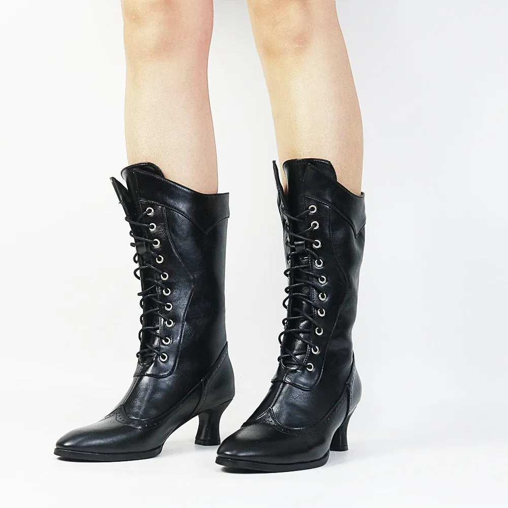 Funki Buys | Boots | Women's Victorian Style Lace Up Boots