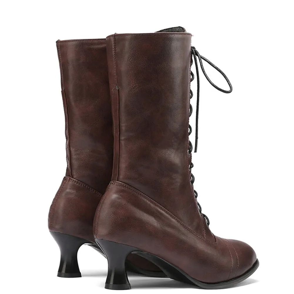 Funki Buys | Boots | Women's Victorian Style Lace Up Boots