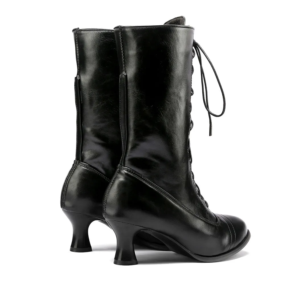 Funki Buys | Boots | Women's Victorian Style Lace Up Boots