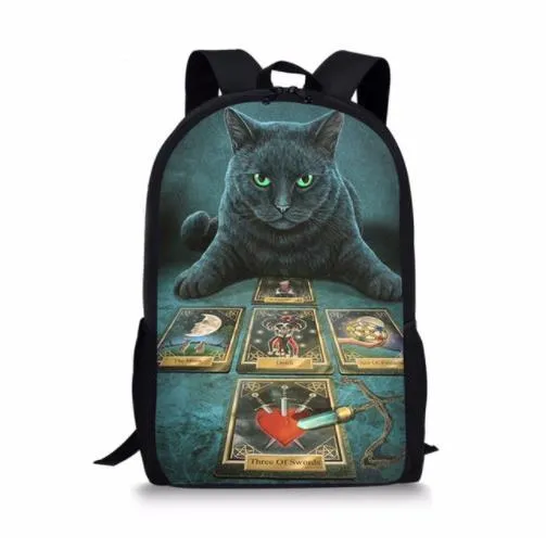 Girls 3Pcs/Set Back Pack Set or Individual Pieces  with your Choice of Cat themed prints