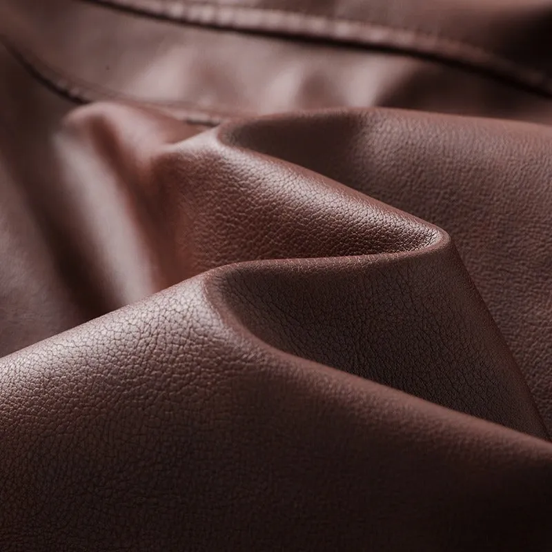 Hooded Leather Jackets / Men Casual Coat / Motorcycle Jackets