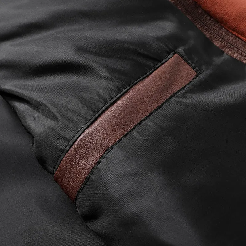 Hooded Leather Jackets / Men Casual Coat / Motorcycle Jackets