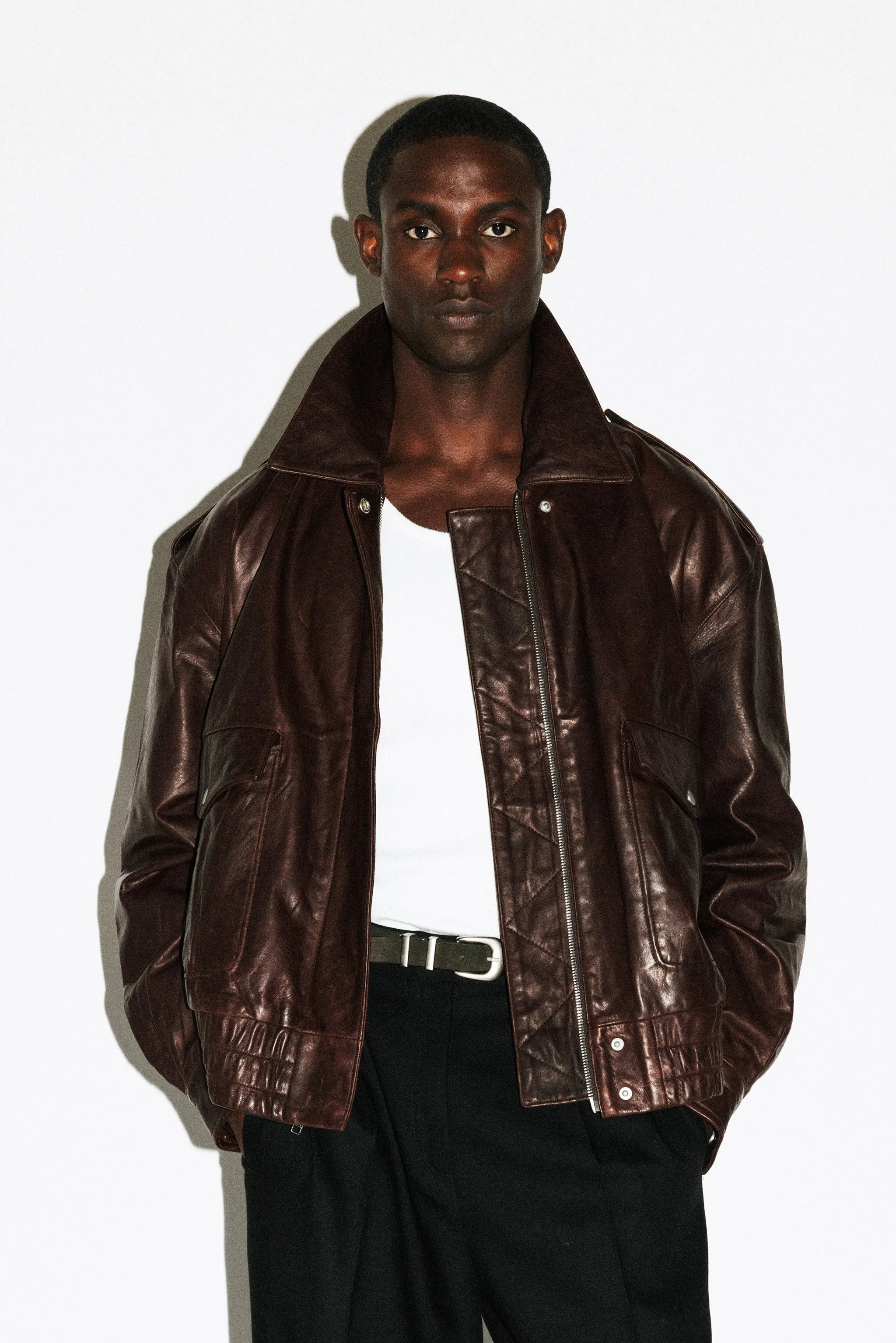 Hyperion Leather Flight Jacket  |  Chocolate Brown