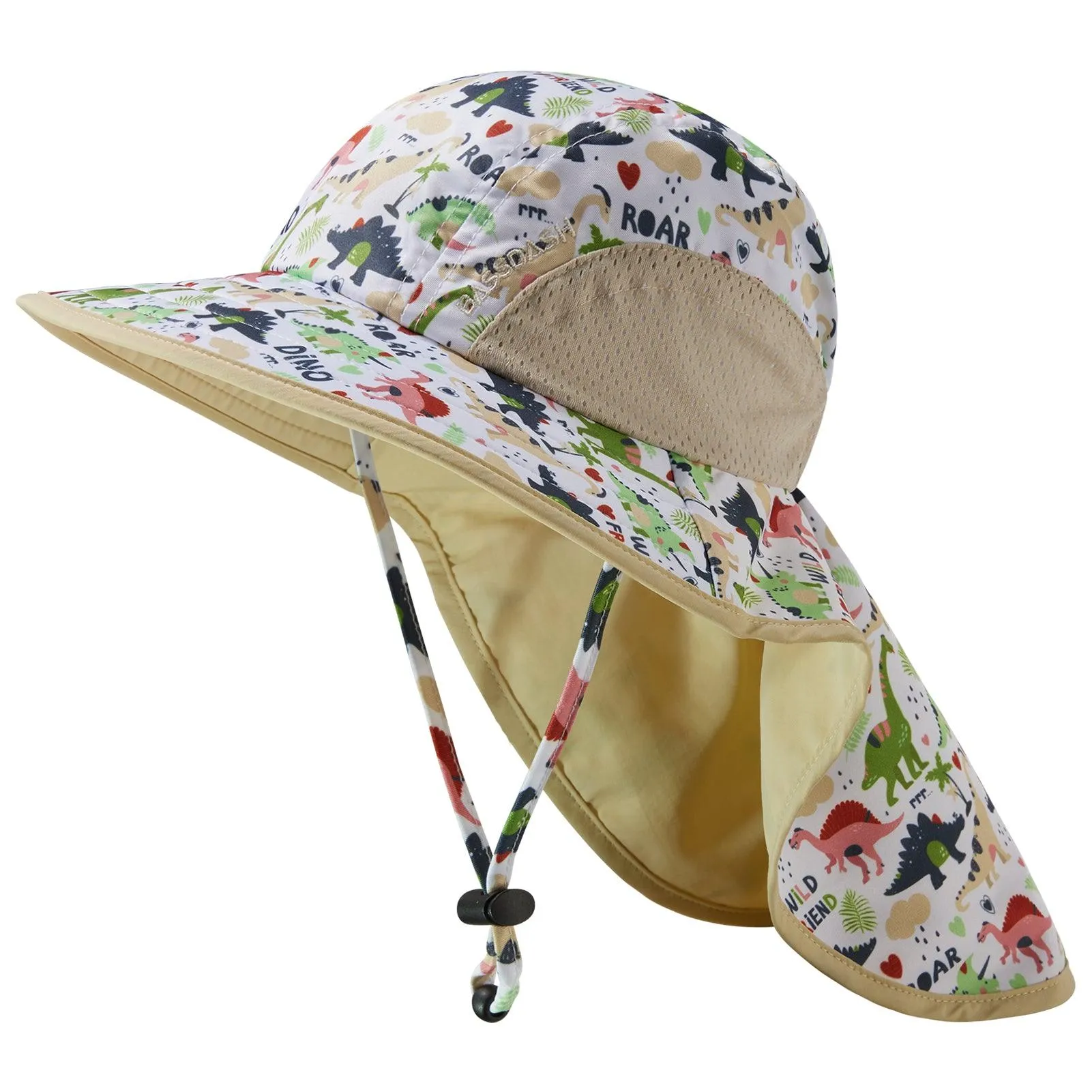 Kids' UPF 50  Wide Brim Sun Hat with Neck Flap