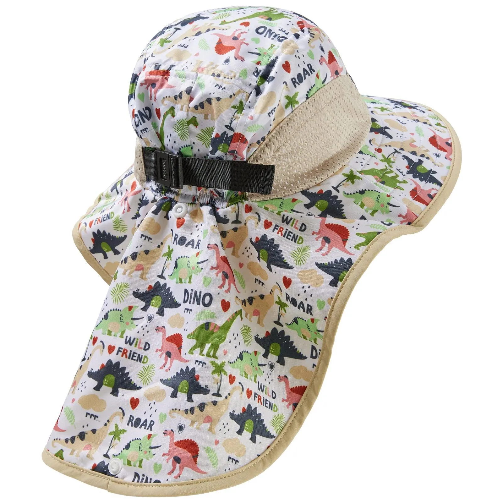 Kids' UPF 50  Wide Brim Sun Hat with Neck Flap