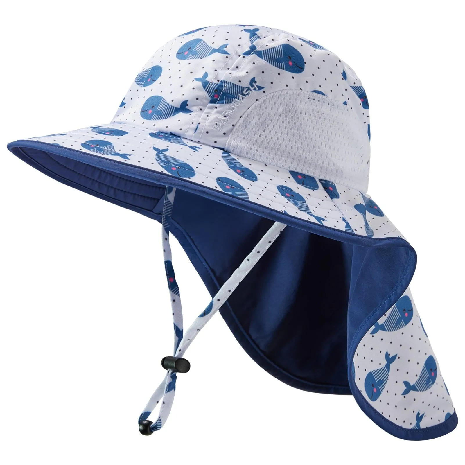 Kids' UPF 50  Wide Brim Sun Hat with Neck Flap