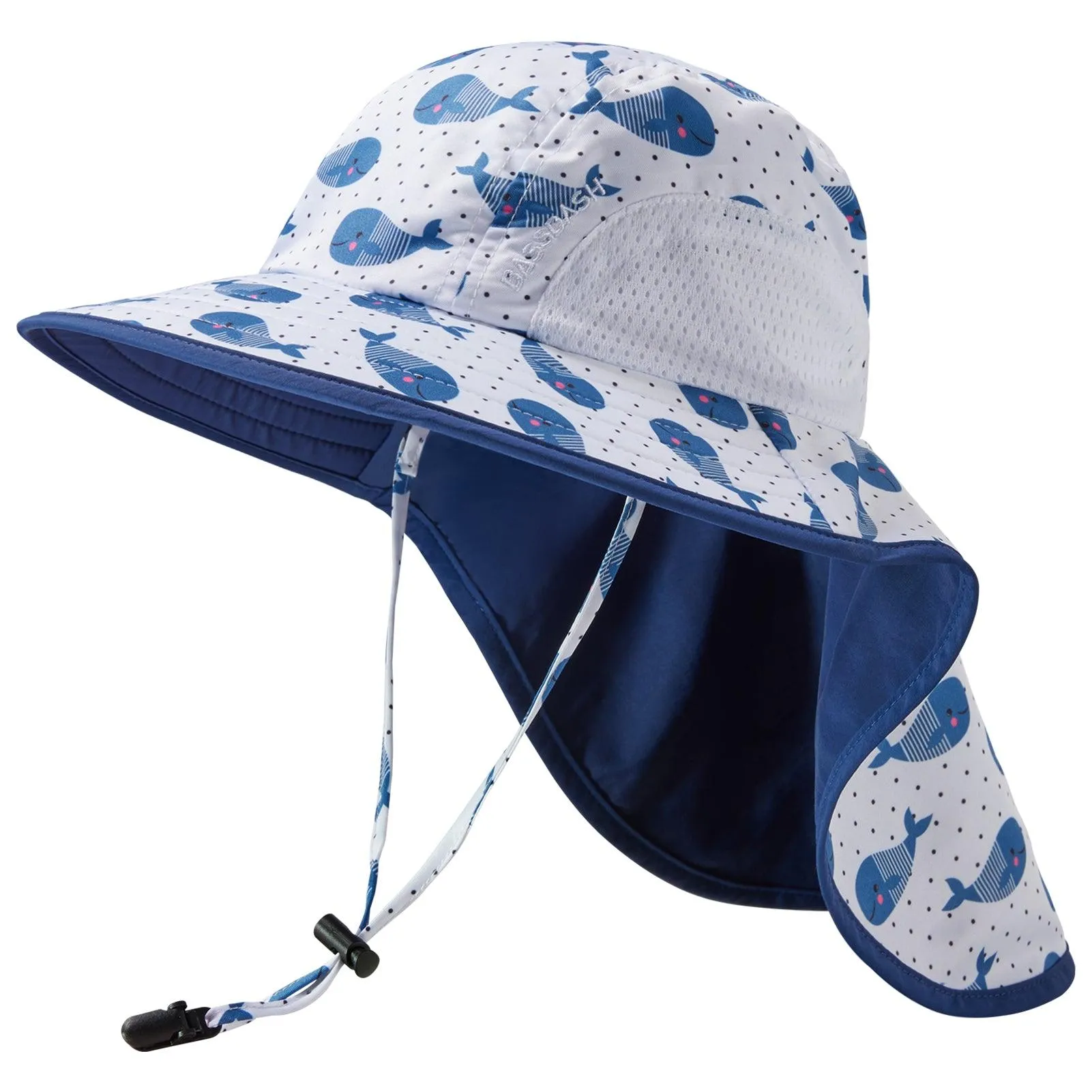 Kids' UPF 50  Wide Brim Sun Hat with Neck Flap