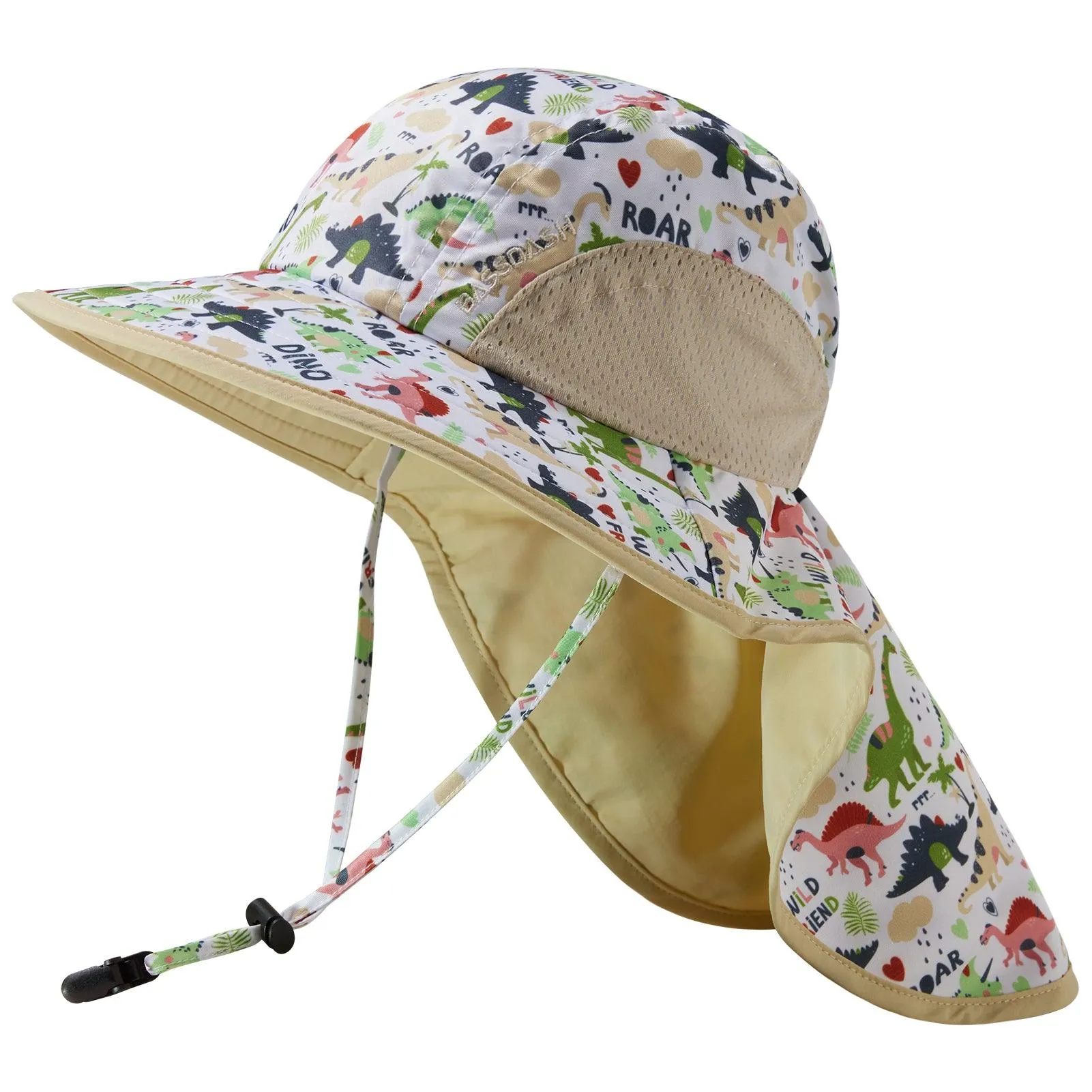 Kids' UPF 50  Wide Brim Sun Hat with Neck Flap