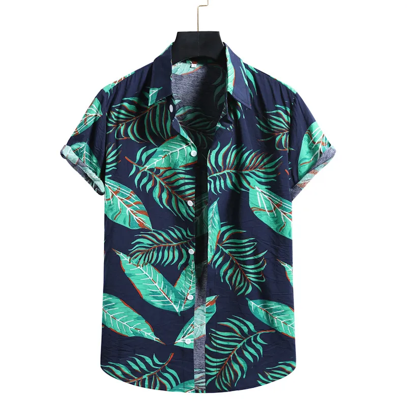 Leaf pattern shirts - Hawaiian Shirts - Linen Shirts