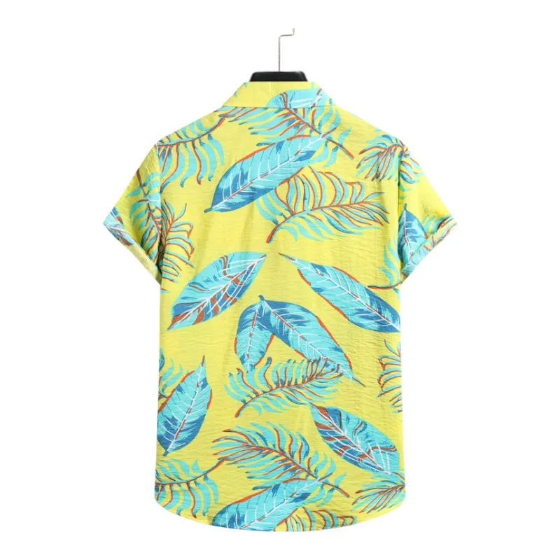 Leaf pattern shirts - Hawaiian Shirts - Linen Shirts