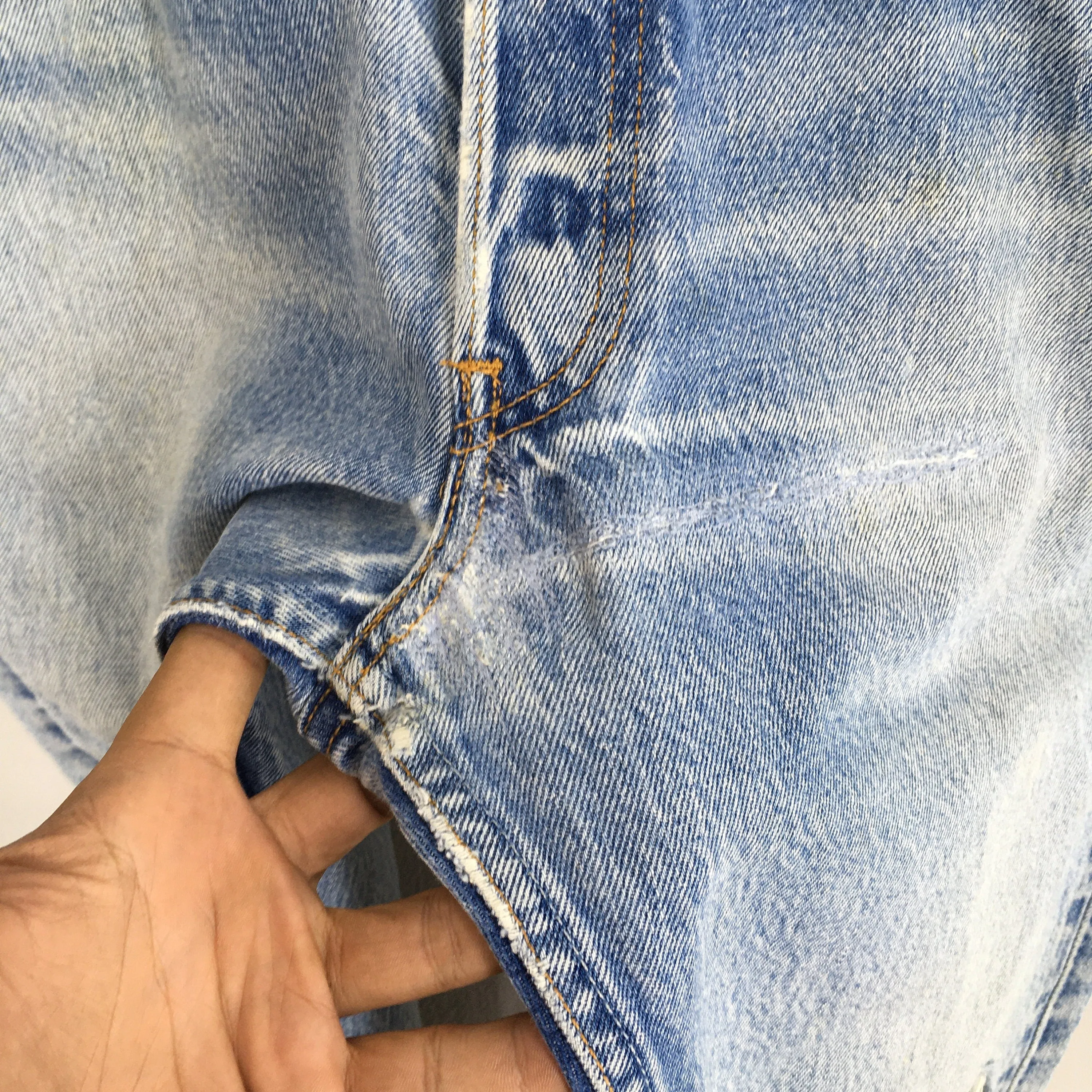 Levi's 501XX Distressed Faded Stonewash Jeans Size 31x29.5