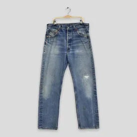 Levi's 501XX Distressed Faded Stonewash Jeans Size 31x29.5
