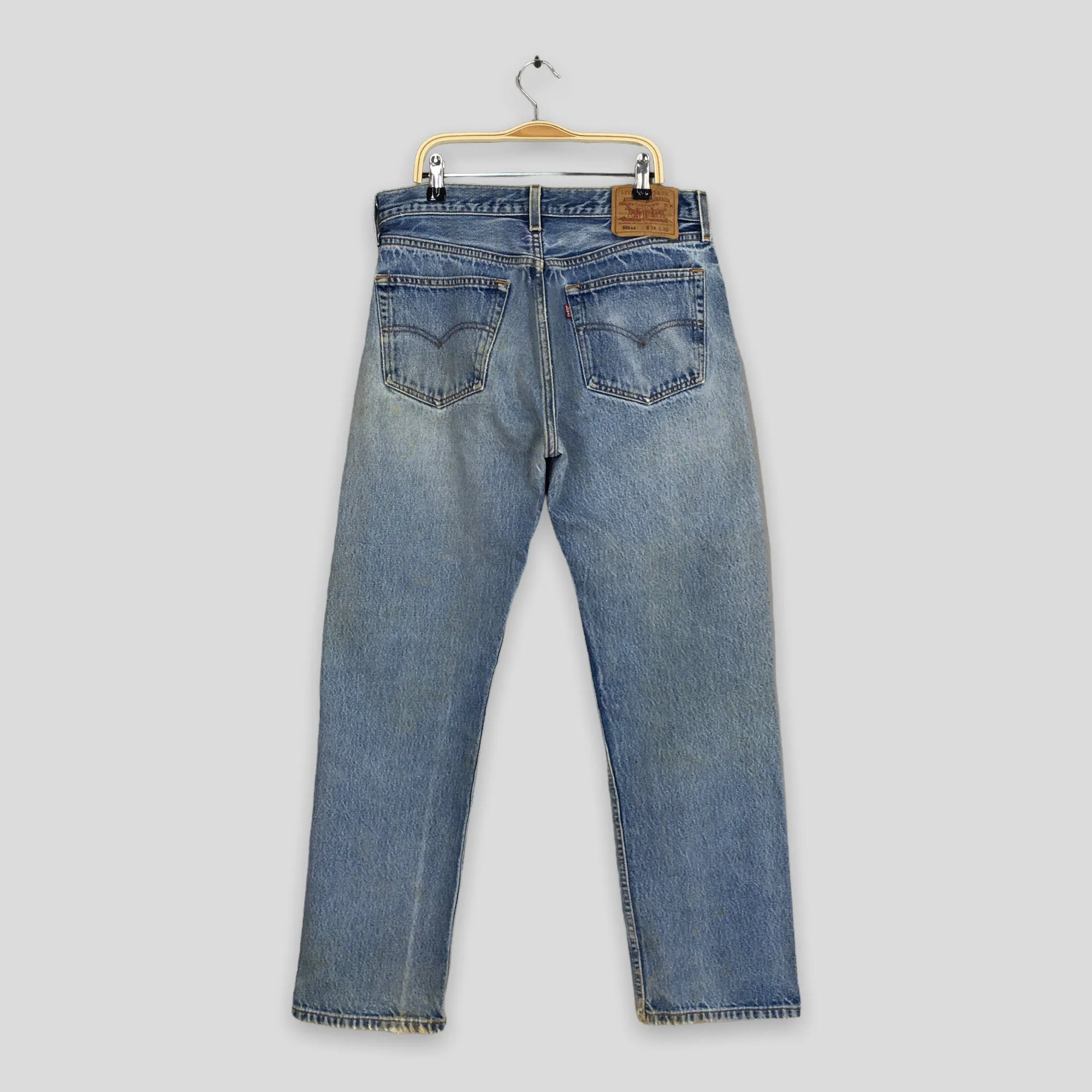 Levi's 501XX Distressed Faded Stonewash Jeans Size 31x29.5