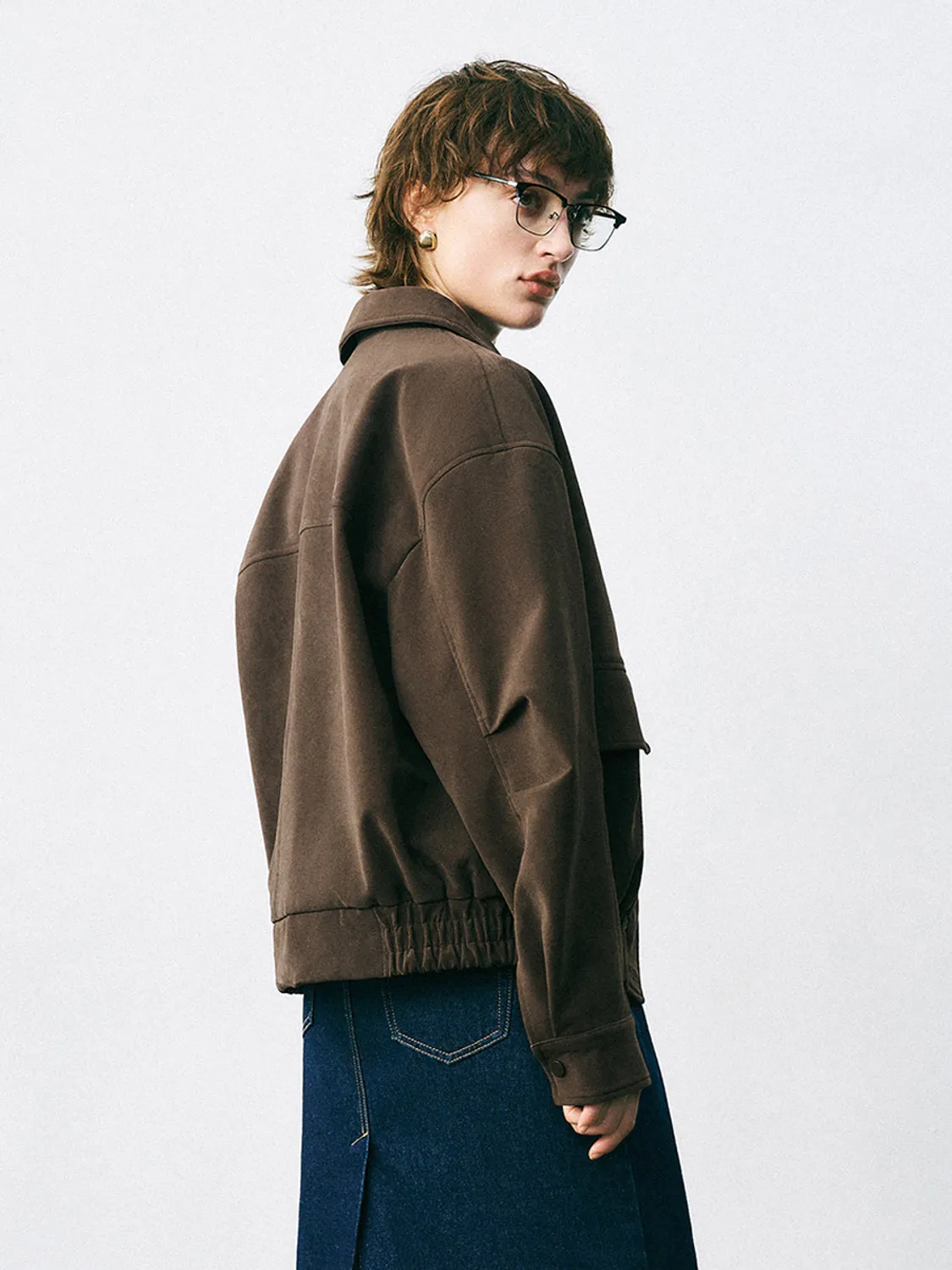 Loose Shirt Collar Jackets
