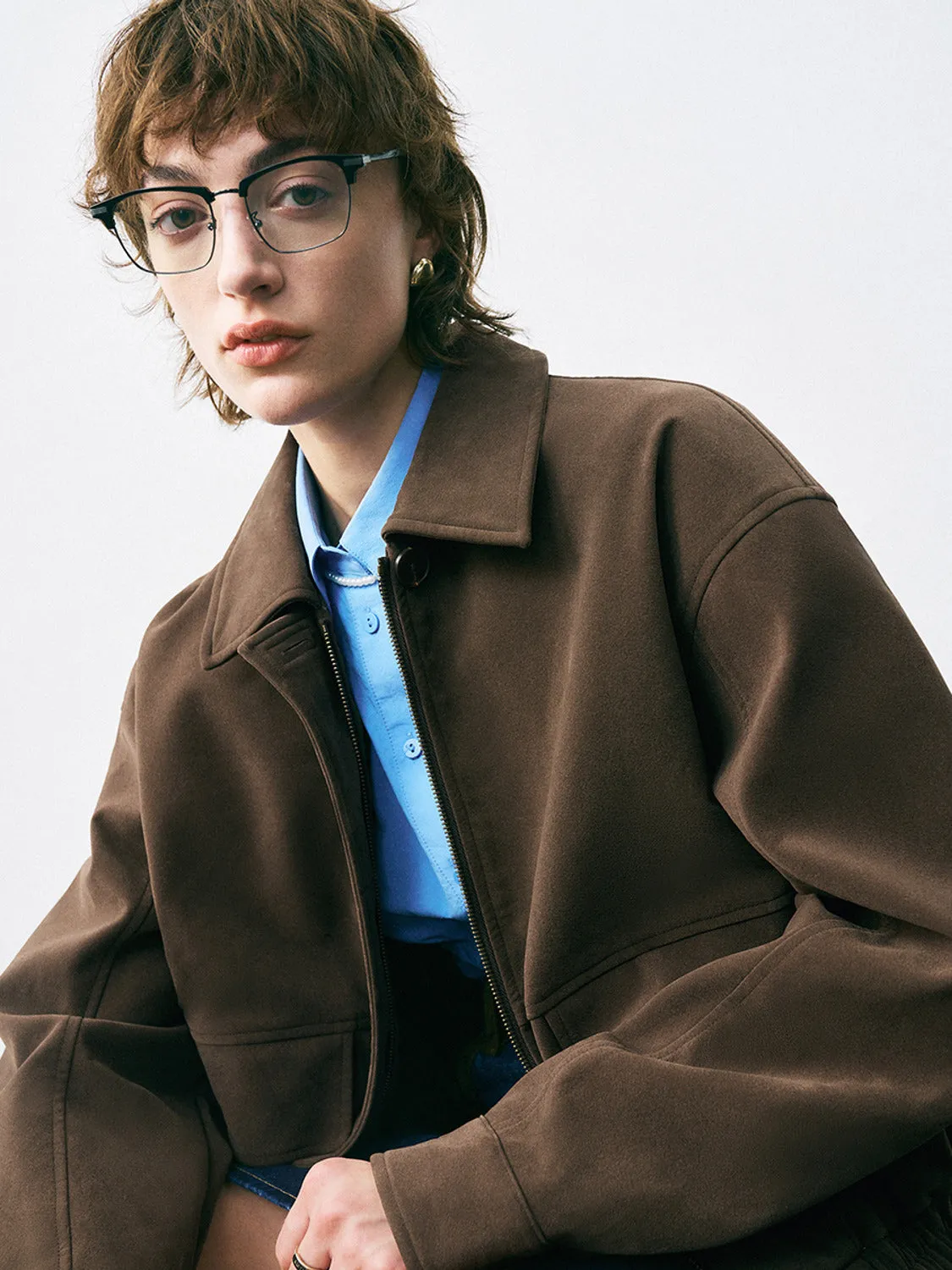 Loose Shirt Collar Jackets