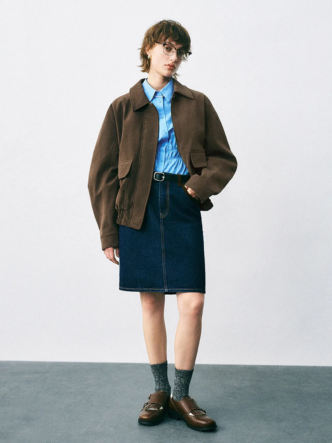 Loose Shirt Collar Jackets